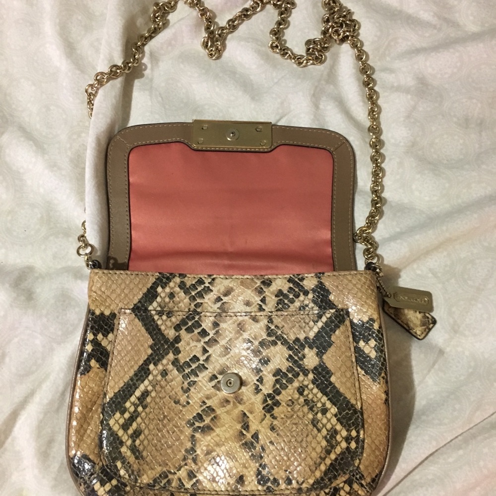 { Coach } Kristin Python Embossed Crossbody - image 7